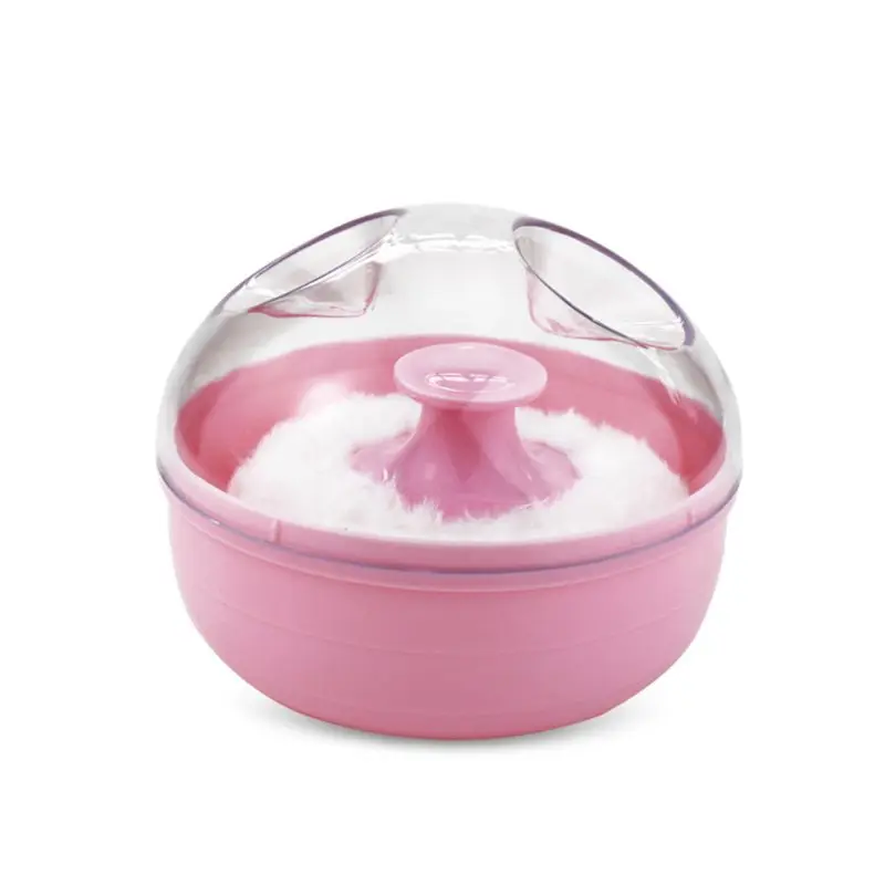 Portable Baby Soft Body Talcum Powder Puff Sponge + Box Case Container Useful Baby Powder Puff
