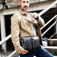 Old Lion Men's Leather Shoulder Bag Fashion Travel Bag Messenger Bag Retro Style Suede Leather Briefcase Popular Men's Bag
