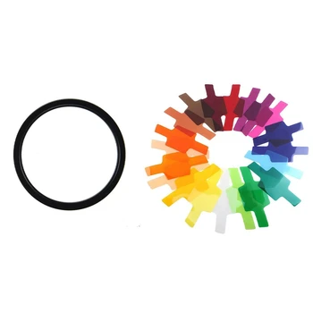 

1 Pcs Camera Replacement Metal 49Mm-52Mm Step Up Filter Ring Adapter & 1 Set 20 Color Photographic Gels Lighting Filter