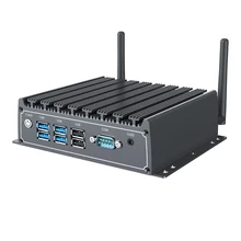 Chatrey x1 fanless mini pc core i5 i7 suporte de computador industrial windows 7/10 /linux duplo lan jogos htpc