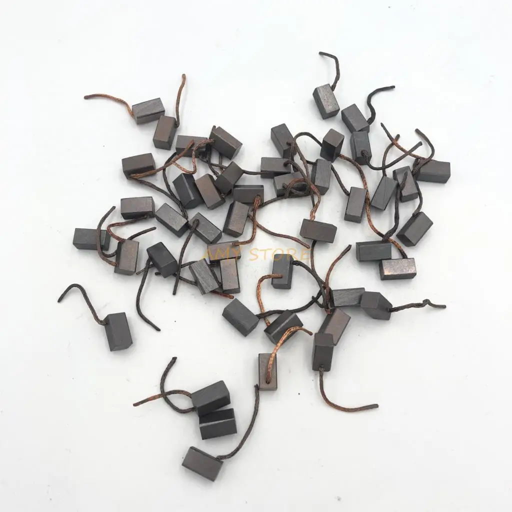 6mm x 6mm x 11mm 6x6x11mm 와이어 리드 카본 브러쉬, 모터 자동차 팬 등에 사용, 500 개