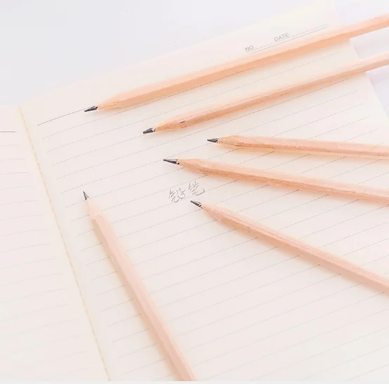 Wholesale Pencils Green Log Pencil 100pcs/Lot Creative HB Pencil School Supplies Pupil Writing Tool Stationery Prize PC002