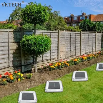 

1pc 8 LED Square Solar Ground Light Waterproof Outdoor Garden Path Floor Underground Buried Lamp Security Lighting Solar Lamp