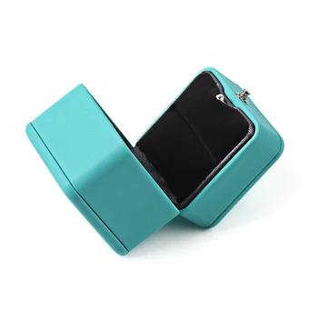 

Jewelry Case Gift Engagement Diamond Wedding Propose Artificial PU Organizer Storage Ring Box European Style Earring Romantic