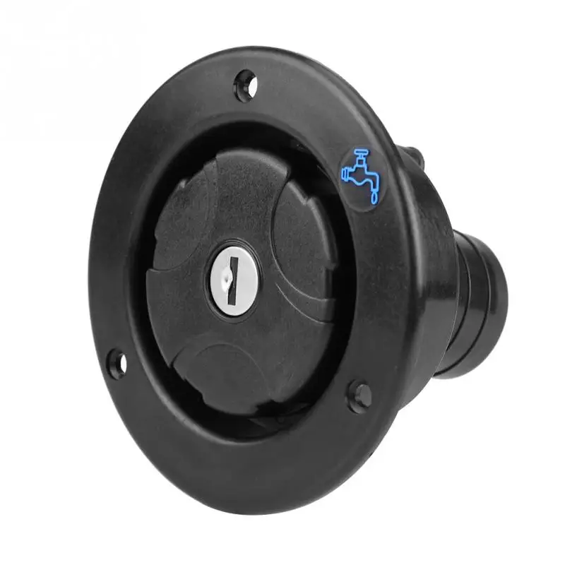 Recreational Vehicle RV Trailer Water Filling Inlet Locking Cover Cap with Keys