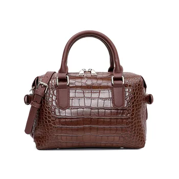 

Fashion luxury handbag 2019 new fashion retro crocodile pattern shoulder bag large capacity solid color crossbody handbag
