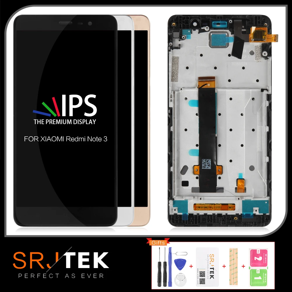 SRJTEK 150 мм 5," дисплей для Xiaomi Redmi Note 3 сенсорный экран дигитайзер для Redmi Note 3 ЖК MTK Helio X10 в сборе с рамкой
