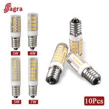 

10pcs/lot LED E14 Lamp Bulb 3W 4W 5W 7W AC 220V 230V 240V LED SMD2835 360 Beam Angle Lamp replace Halogen Spotlight Chandelier