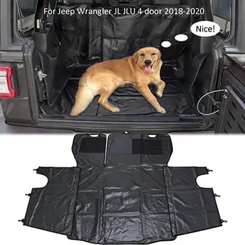 

for JL Waterproof Pets Seat Cover Dog/Cat Safety Mat Washable Rear Storage for Jeep Wrangler JL JLU 4 Door 18-20 (US Flag)