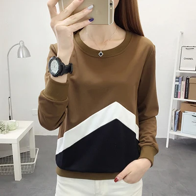 coffee Shintimes осенне-зимняя женская толстовка размера плюс женская одежда Sudaderas Para Mujer новая Толстовка с длинным рукавом - Цвет: coffee