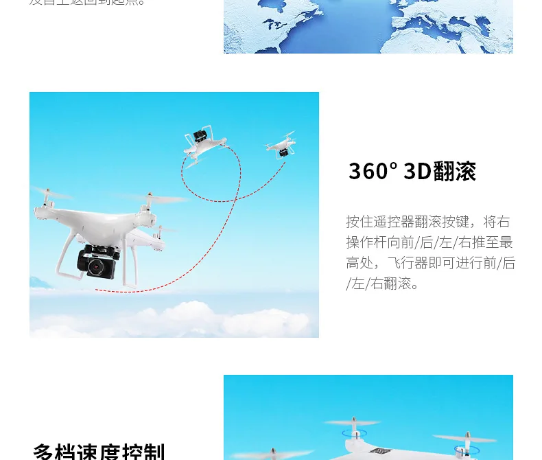 4K беспилотный летательный аппарат аэрофотосъемка WiFi Пульт дистанционного управления летательный аппарат Квадрокоптер вертолет самолет игрушка Дрон