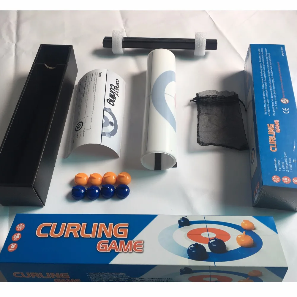 Table Top Curling Game Quality Tabletop Curling Game-Compact Curling Board Game Mini Table Games fo