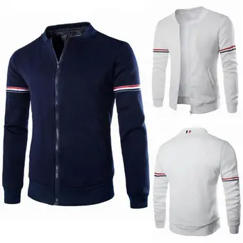 

New Men's Zipper Jacket Slim Collar Coat Overcoat Warm Casual Outwear Size M-XXL
