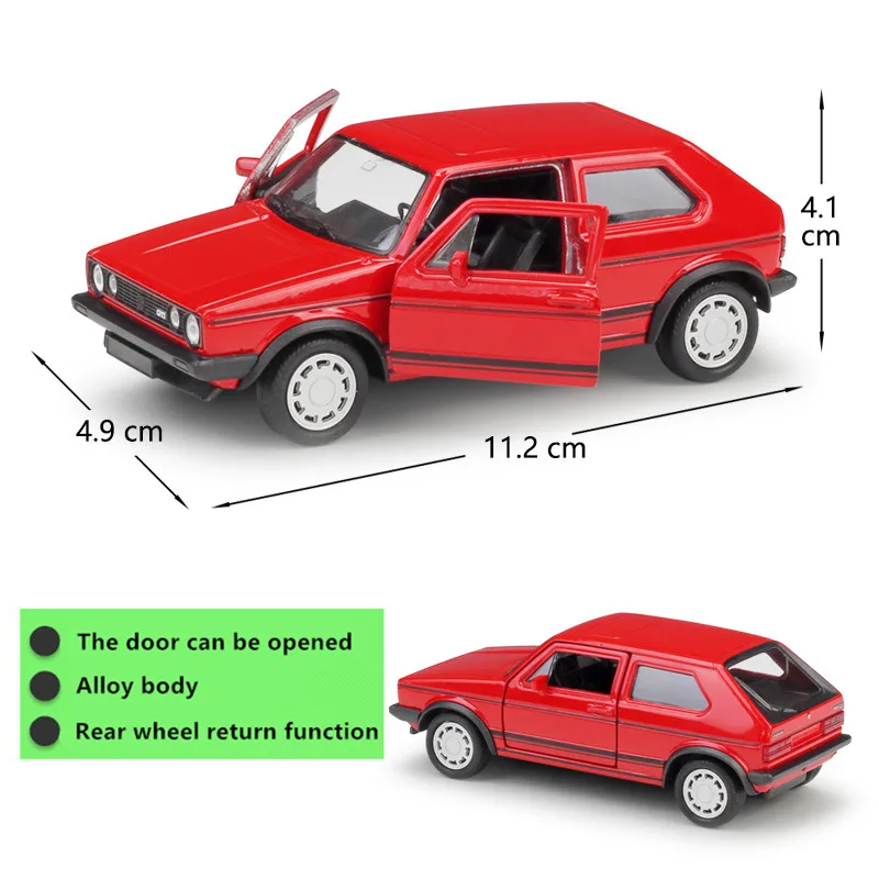 WELLY 1:36 Volkswagen Golf I GTI литой металлический сплав модель игрушечного автомобиля 2 детские игрушки подарок на день рождения рождество