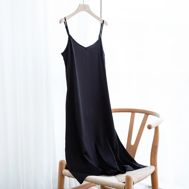 Fashion High Quality Women’s Dress Summer Spaghetti Satin