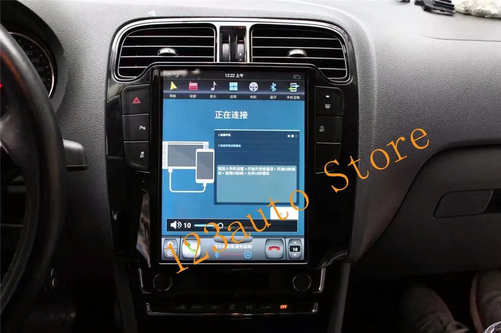 Автомобильный DVD плеер с экраном 10 4 дюйма вертикальным Tesla Style Android 9 0 GPS навигацией