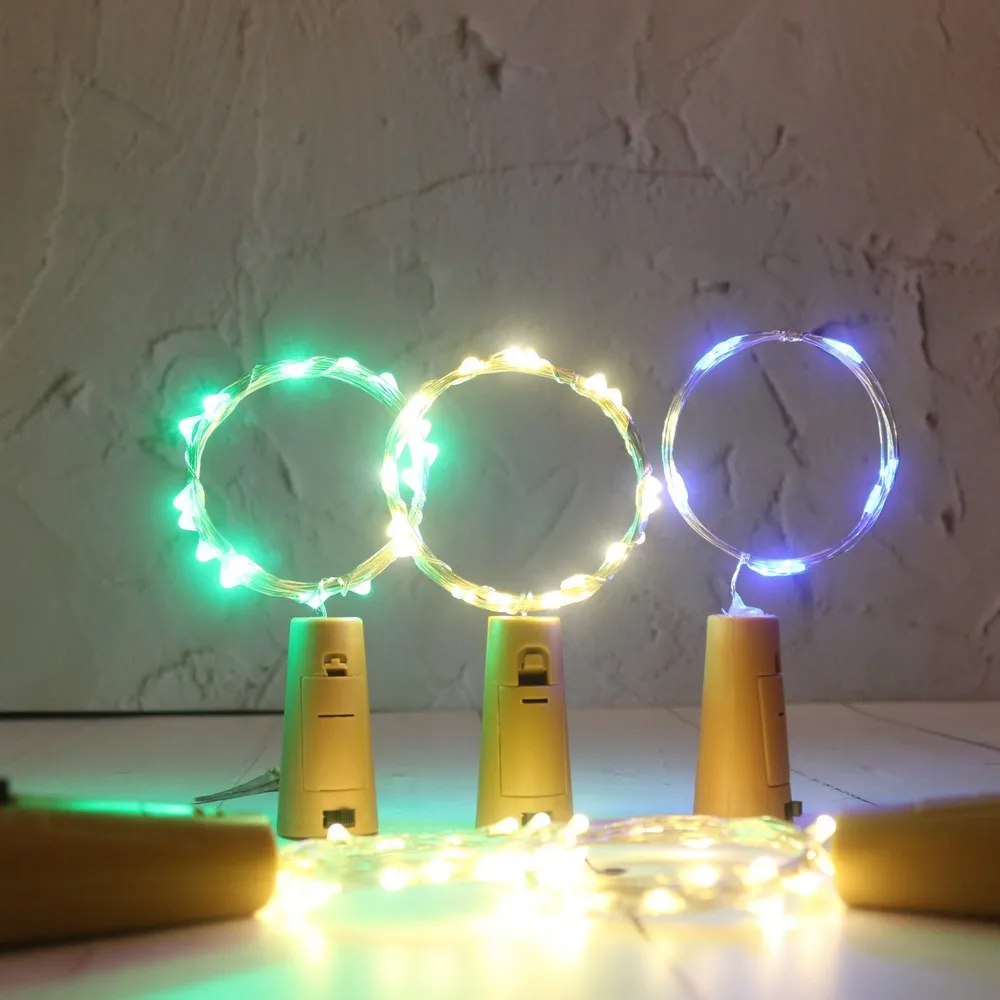 6 pcs per lot 10LED/15LED/20LED Garland Solar Wine Bottle Lights Fairy Lights Christmas Light LED Copper Garland Wire led light