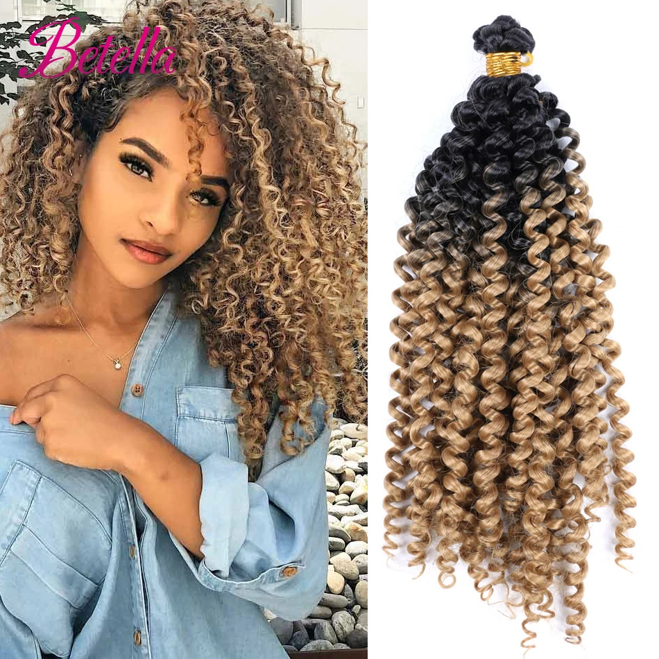 Betella Afro Curl Synthetic Crochet Hair Braiding Hair Extensions Water Wave Braids Bundles Freetress Afro kinky Twist Bulk