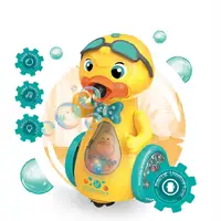 New Cute Duck Soap Bubbles Machine with Light Music For Kids Automatic Blower Toy Baby Magic Bubble Gun Summer Toys for children 2