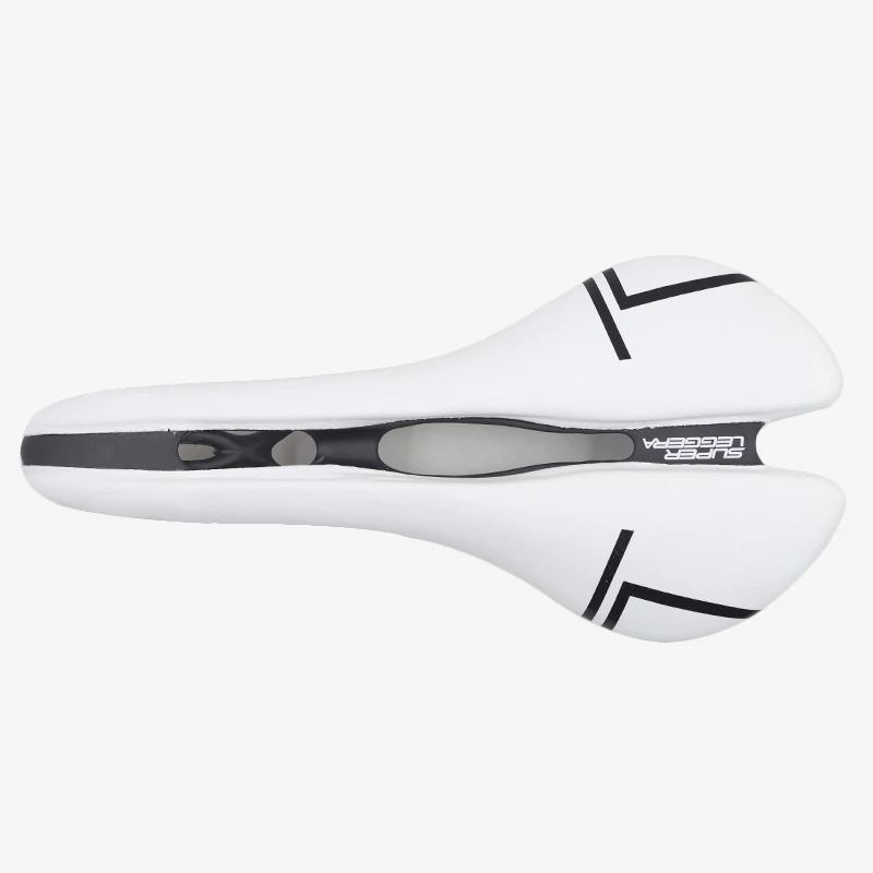 White-black Велосипедное карбоновое седло mtb Superleggera комфортное открытое полностью углеродное волокно Велосипедное Сиденье аксессуары запасные части для велосипедного седла - Цвет: White-black