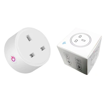 

Tuya Alexa Voice Timing WiFi Smart Socket With Power Statistics UK Plug Smart Home Switch Home Automation Work With Google Home