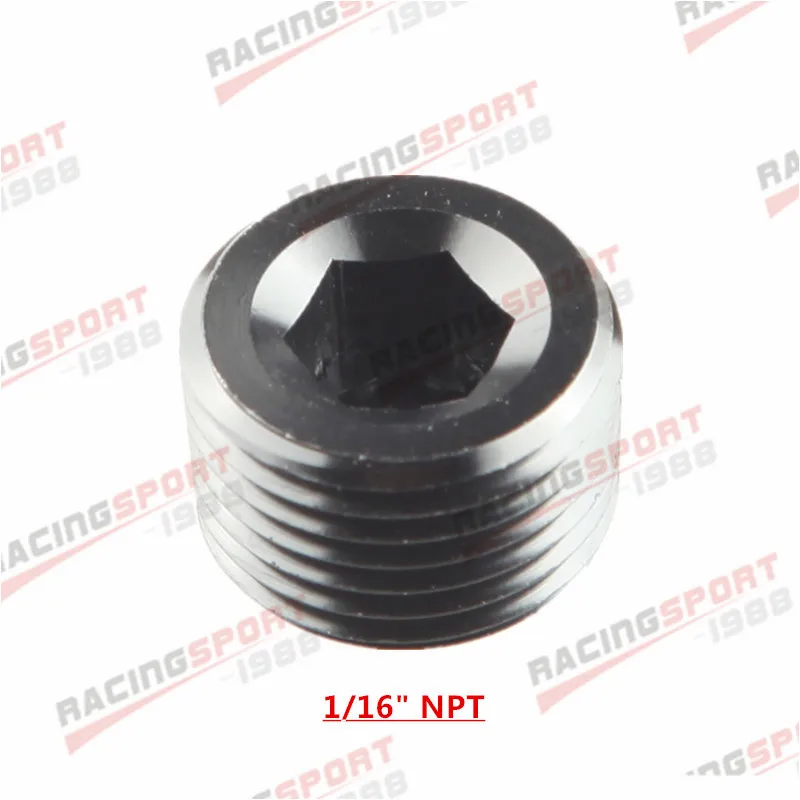 1/1" 1/8" 1/" 3/8" 1/" 3/4" " NPT труба резьба Аллен розетка алюминиевая заглушка - Цвет: black