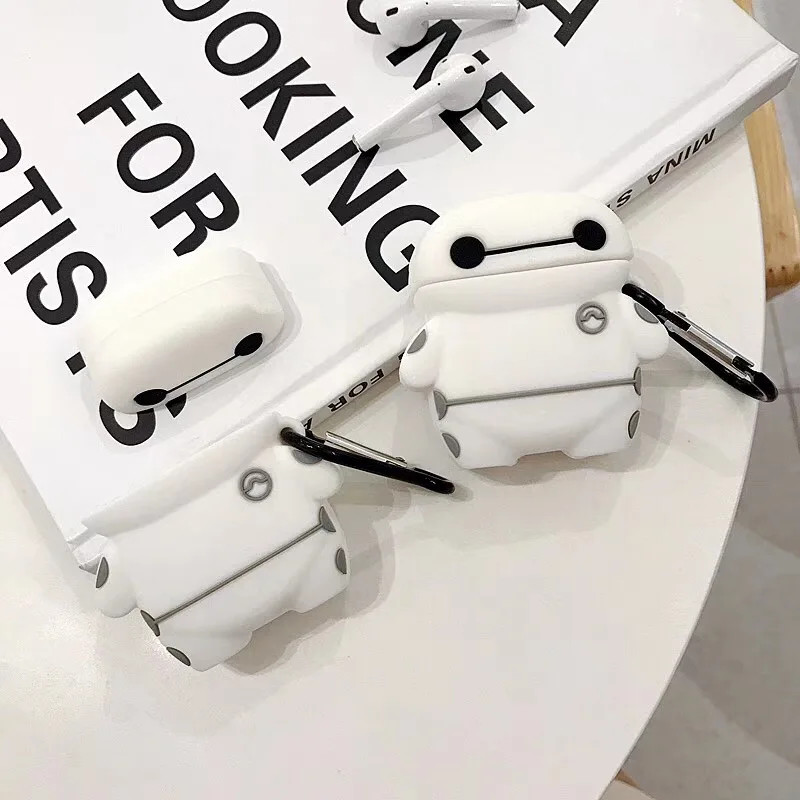 Милый симпатичный белый защитный чехол для AirPods 1 2, мягкий силиконовый чехол для беспроводной bluetooth-гарнитуры, Женский чехол, защита от падения