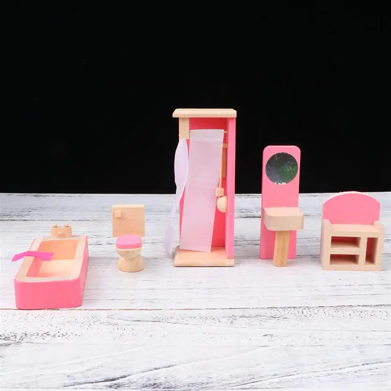 Творческий DIY мебель модель ванной комнаты Супер Моделирование Ресторан гостиная для украшения детей без кукол