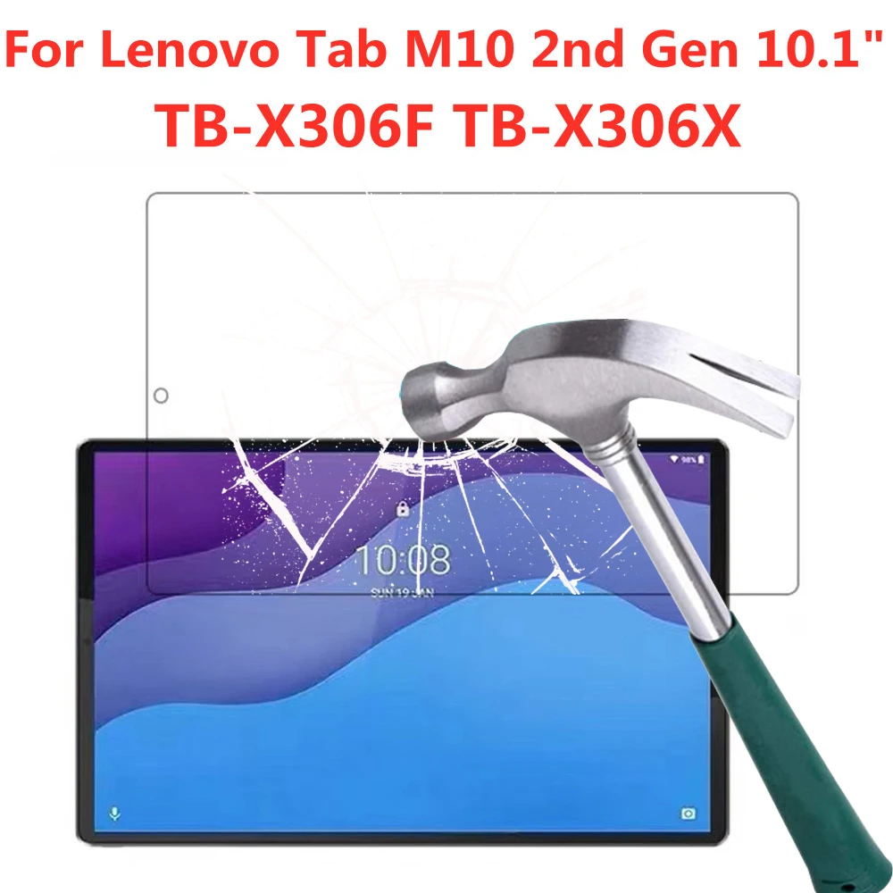 

С уровнем твердости 9H закаленное стекло для Lenovo YOGA Tab M10 2nd Gen 10,1 дюймов экран протектор TB-X306F X306X, устойчивый к появлению отпечатков пальцев, прозрачная защитная пленка для экрана HD