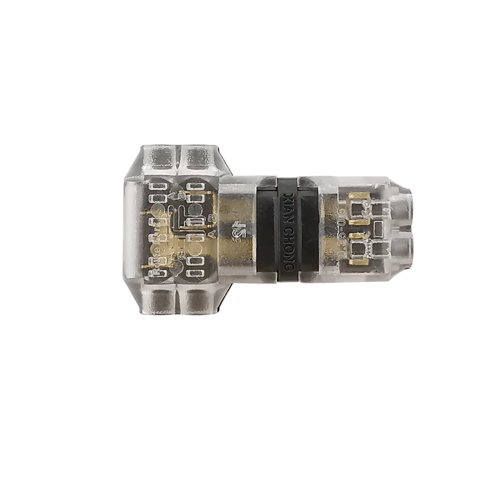 1/5/10Pcs T shape Wire Wiring Connector Universal Compact 2 Pin Way 300V 10A Conductor Terminal Block With Lever AWG 18-24 LED |