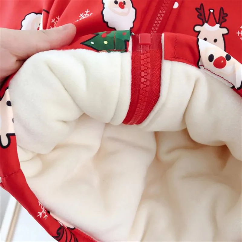 Red Newborn Baby Girls Coat Hooded Infant Winter Coat Cotton Warm Infant Girls Coat Outerwear