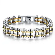 Мужские ювелирные изделия титана стали рок локомотив цепь браслет so165