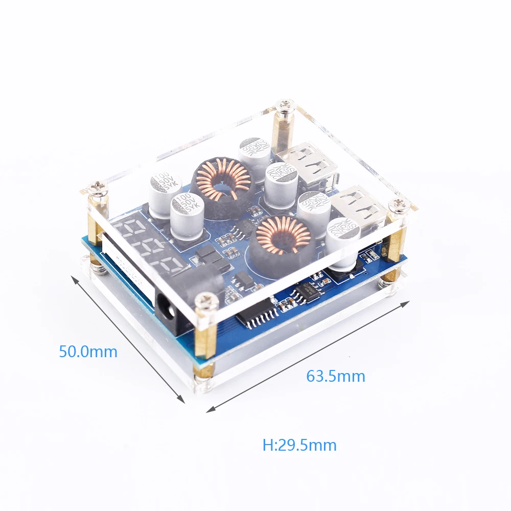 DC-DC Шаг вниз Питание модуль 5V 5A 2-х канальный USB QC2.0 3,0 SCP AFC светодиодный цифровой Дисплей понижающий преобразователь 2USB для умного дома