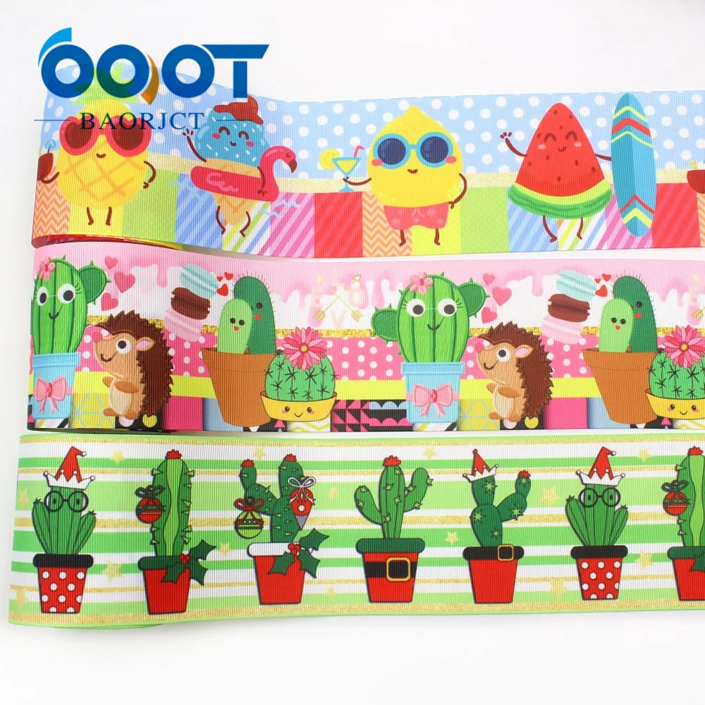 

OOOT BAORJCT I-19912-2163, 75 мм 10 ярдов мультфильм термотрансферные печатные корсажные ленты, ленты ремесла, лук крышка DIY аксессуары