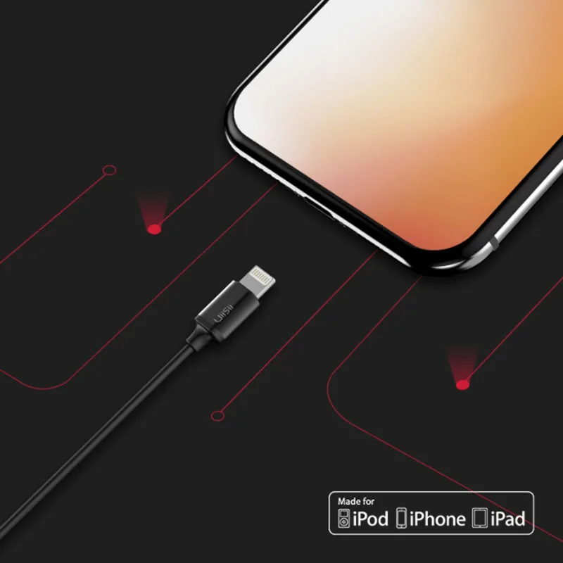 UiiSii I8 наушники MFI сертифицированные двухсторонние мобильные катушки бас наушники с пшеничным динамиком HiFi Высокая чувствительность микрофон
