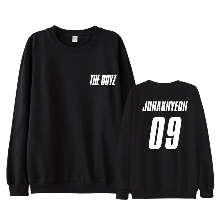 THE BOYZ THE START пуловеры толстовка с длинным рукавом зимние повседневные с круглым воротником для женщин/мужчин свободный логотип, название крутой свитшот