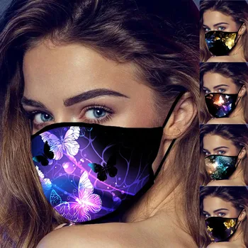 

Mask Ladies Butterfly Print Masks Anti-pollution Breathable Washable Face Mask Reusable Anti- Windy Masque De Protection Lavable