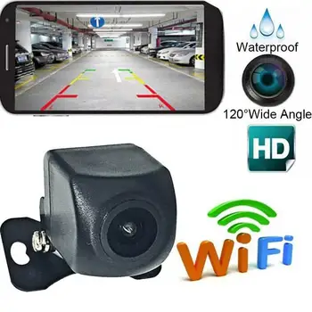 

Wireless Car Rear View Camera WIFI Reversing Camera For iPhone HD Android Mini Body Dash Tachograph and Vision Night Cam Q6N8
