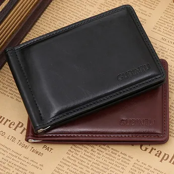 

Retro Thin Men's Wallet Man Vintage Cow Genuine Leather Wallet Male Handmade Billfold Coin Purse Short Wallet Carteira