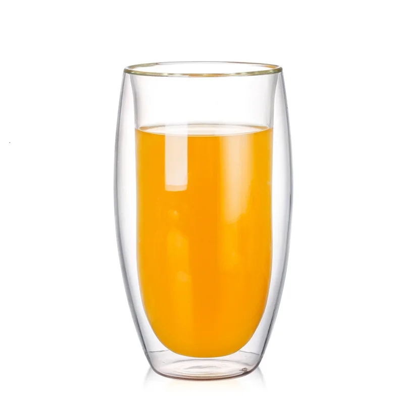 Стеклянная кружка с двойными стенками в форме яйца для капучино латте кофейная