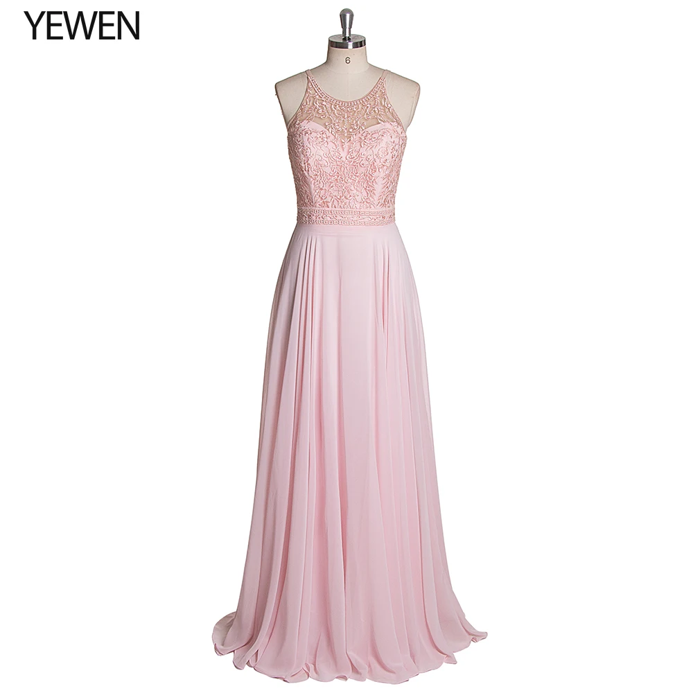 Sexy Prom Jurken Lange 2019 Halter-hals Mouwloos Backless Roze Kleur EEN Lijn Prom Dress Partij Jassen Vestido De festa Sexy Prom Jurken Lange 2019 Halter-hals Mouwloos Backless Roze Kleur EEN Lijn Prom Dress Partij Jassen Vestido De festa