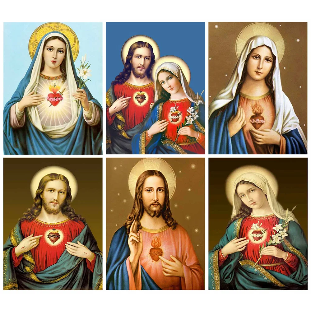 Набор для творчества картина из страз панно Иисус Стразы 5D вышивка религия