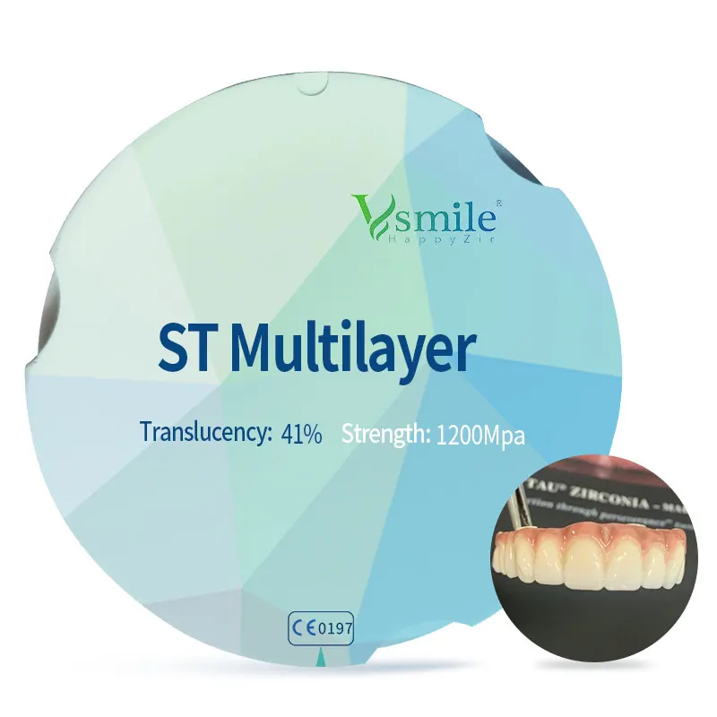 Yttrium Stabilized Zirconia ST Multilayer ZZ Denture Material Zirconia