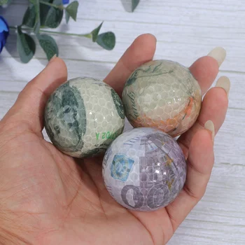 

3PCS Currency Pattern Golf Ball Golf Simulation Rubber Golf Training Sports Ball Practice Ball