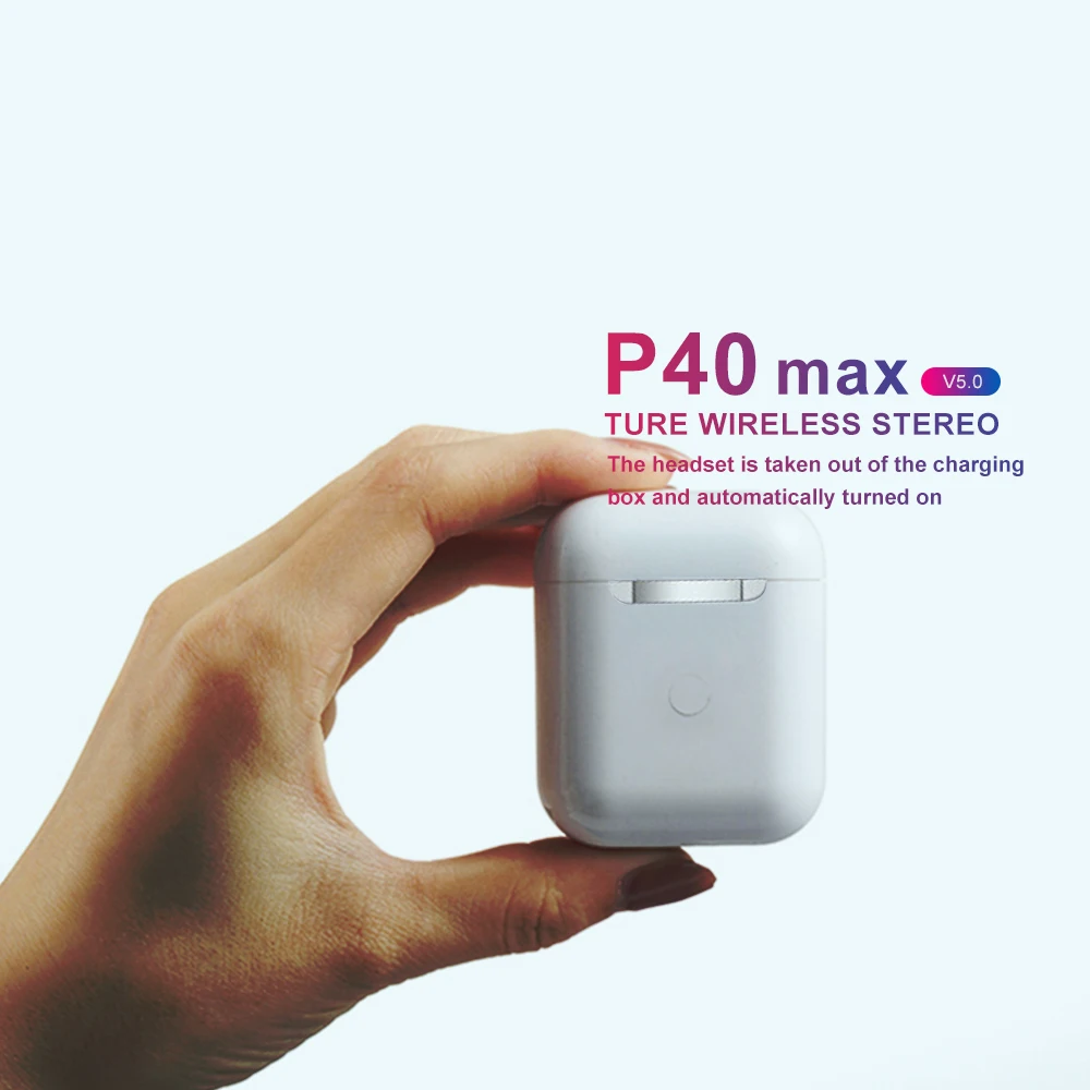 Беспроводные мини-наушники HEYPOD P40 Max TWS для iPhone 7, спортивные стерео беспроводные bluetooth-наушники с микрофоном для Xiaomi
