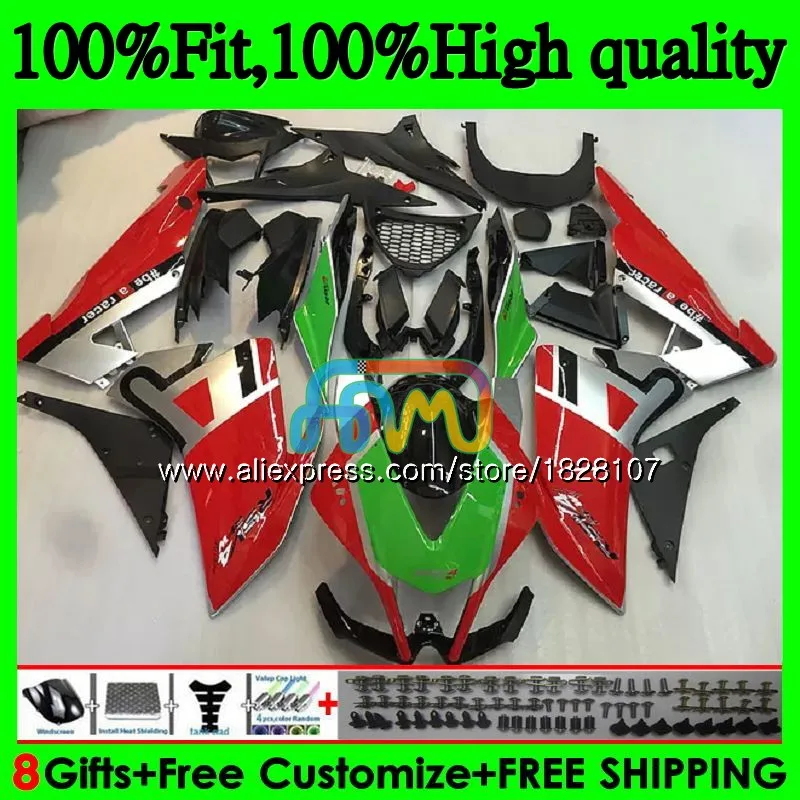 Инъекции для Aprilia RSV1000RR RSV1000 09, 10, 11, 12, 13, 15 80BS. 50 РСВ 1000 R 1000R 2009 2010 2012 2013 обтекатель красного и зеленого цвета - Цвет: No. 1