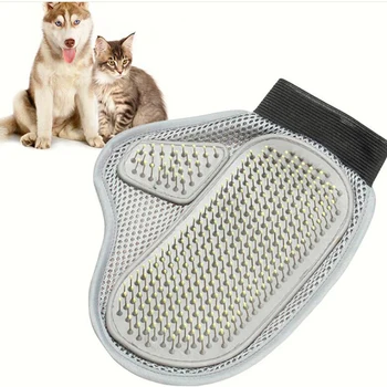

Anti Bite Safety Pet Massager Soft Hair Removal Gloves Rubber Comb Practical Brush For Cleaning Cats And Dogs