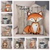 Colorful Nordic Fox Owl Pillow Case Decor Cute Cartoon Animal Cushion Cover for Sofa Pillowcase Squirrel Pillow Covers 45x45cm ► Photo 1/6
