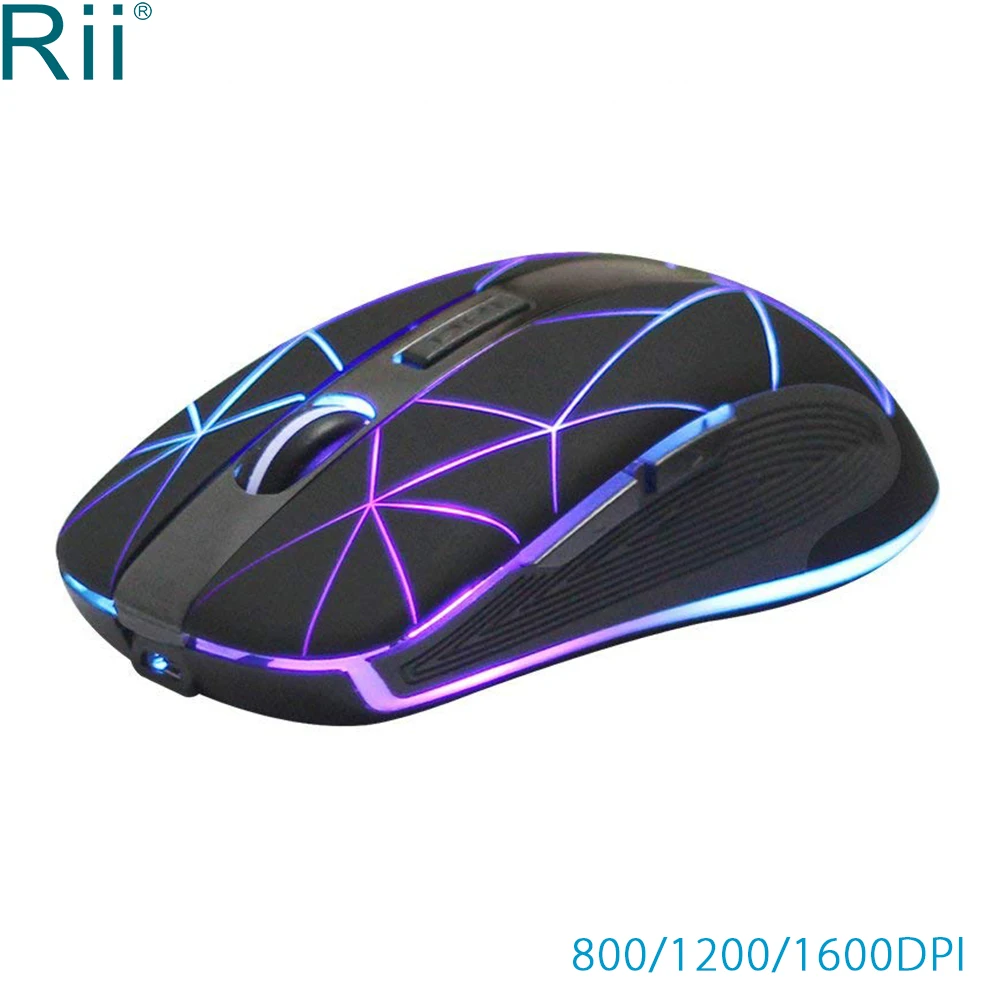 Оптическая беспроводная компьютерная мышь Rii RM200 1600 точек/дюйм USB Беспроводная