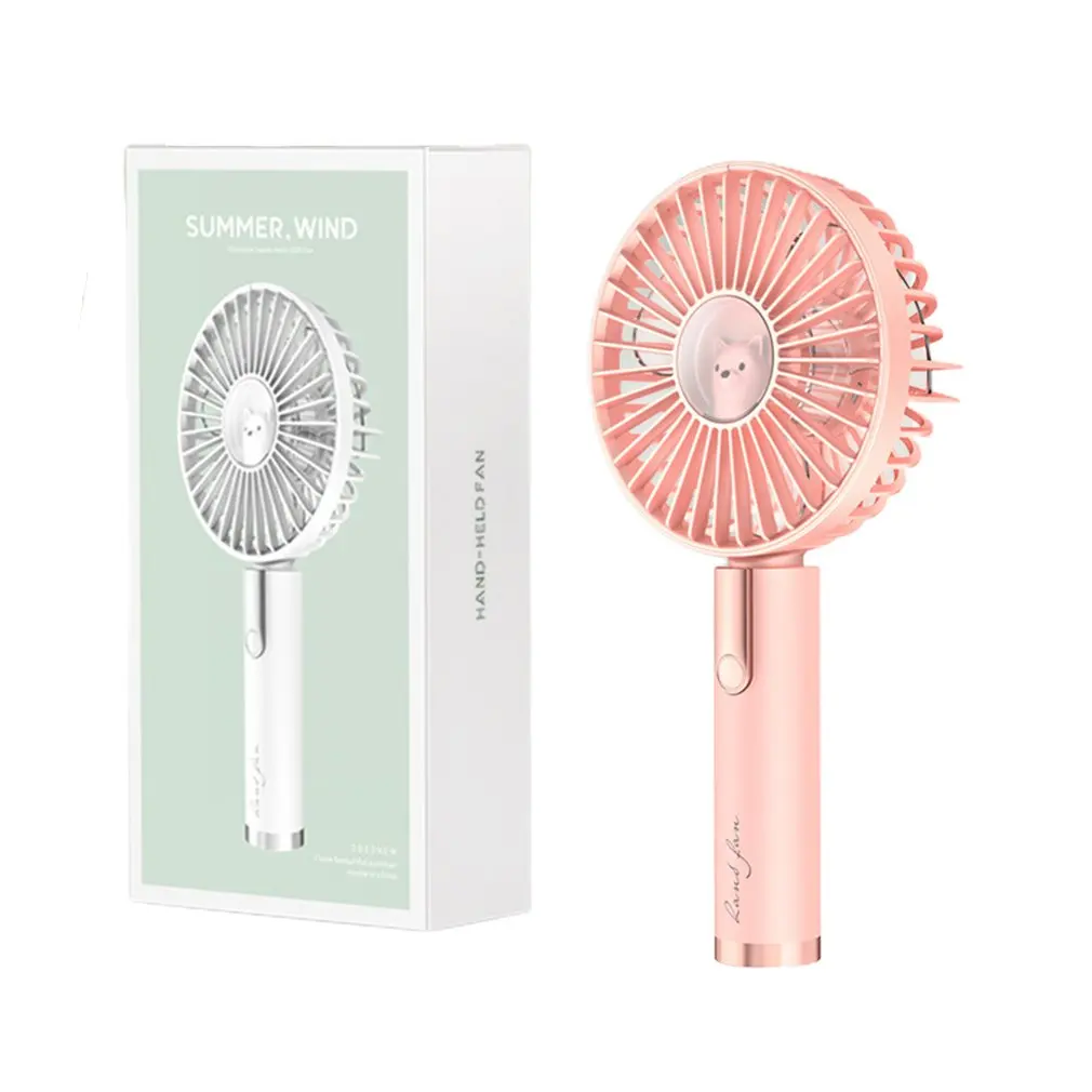 Summer Portable Mini Fan 3 Speed Adjustable Fans USB Rechargeable Desk